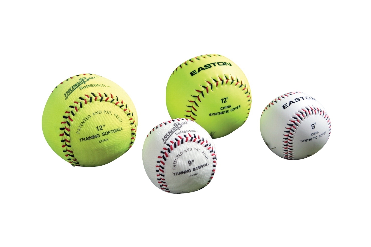 Balle Softball Balle D'entraînement Easton Incrediball 11 Softstich - Jaune - Neuf Sous Blister éclat D Inezia