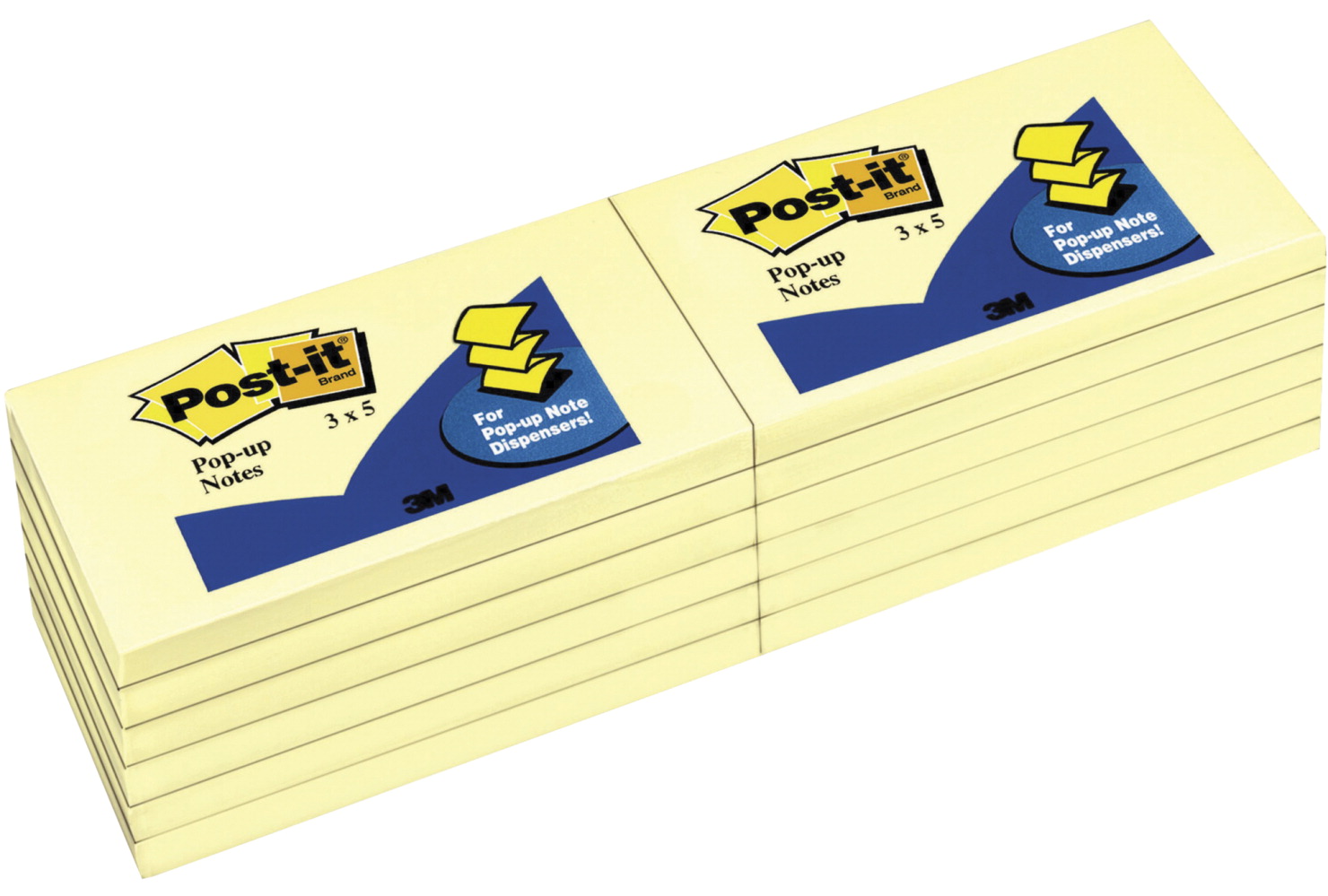 Postit Original PopUp Note Refills, 3 x 5 Inches