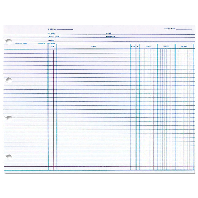 MansionSchools.com : ACCO Wilson Jones Ledger Sheet with 3 Columns, 7-1/2 X 10-3/8 in, White, Pack of 100 : Learning: Supplies for Free Printable 7 Column Paper