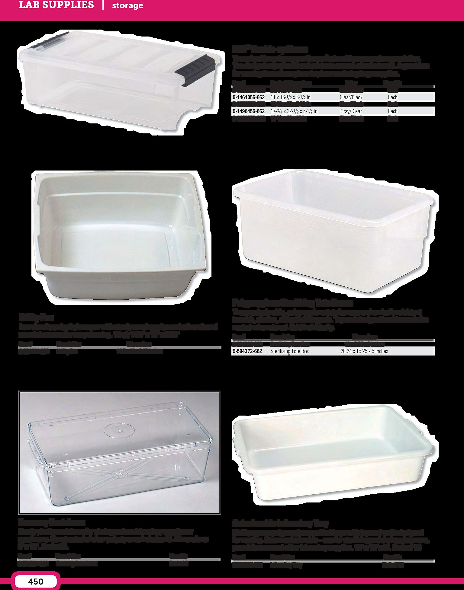 United Scientific Supplies 81702 Laboratory Tray, PP, 15" X 12" X 3